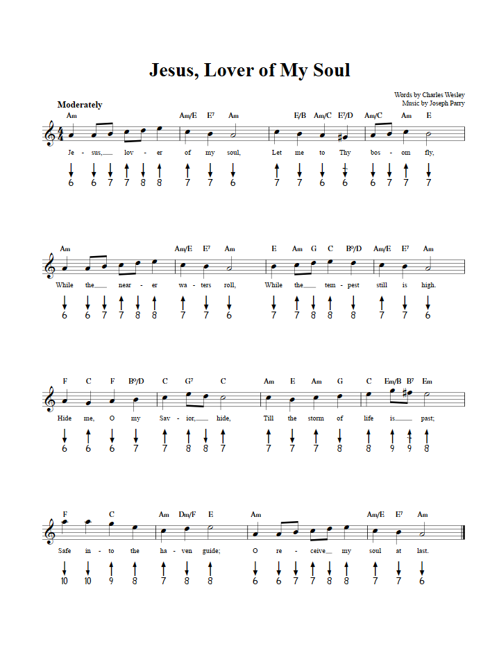 Jesus, Lover of My Soul Harmonica Tab