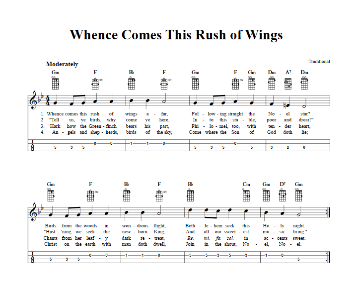 Whence Comes This Rush of Wings Mandolin Tab