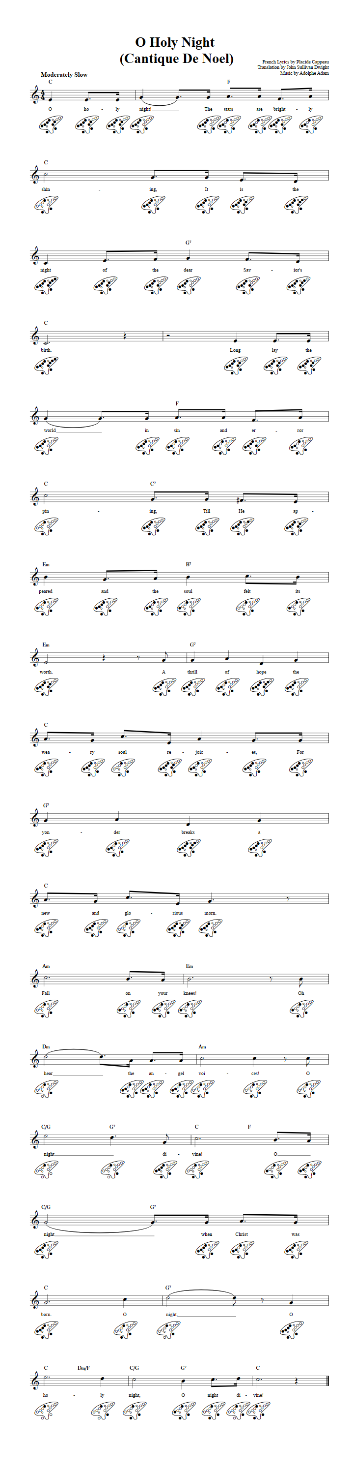 guitar chords to o holy night