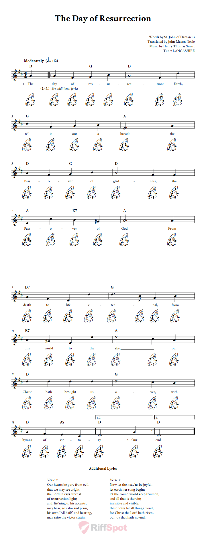The Day of Resurrection 12-Hole Ocarina Tab