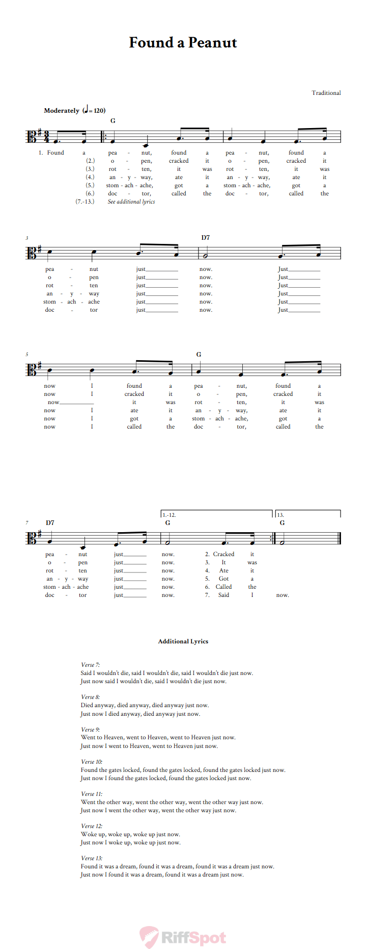 Found a Peanut Sheet Music for Viola and Other Alto Clef Instruments