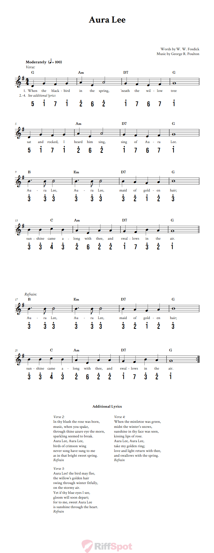 Aura Lee Alto Kalimba Tab