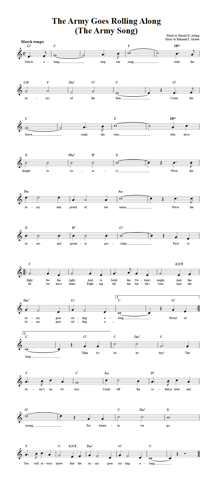 ben folds army sheet music pdf