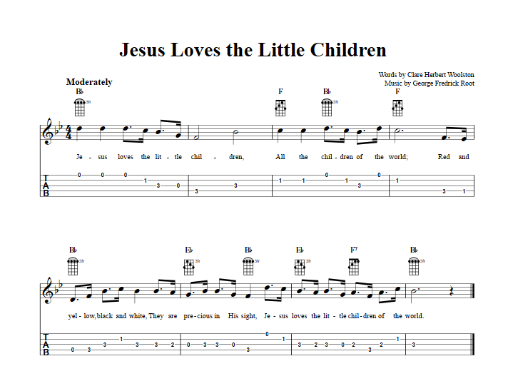 Jesus Loves the Little Children  Banjo Tab