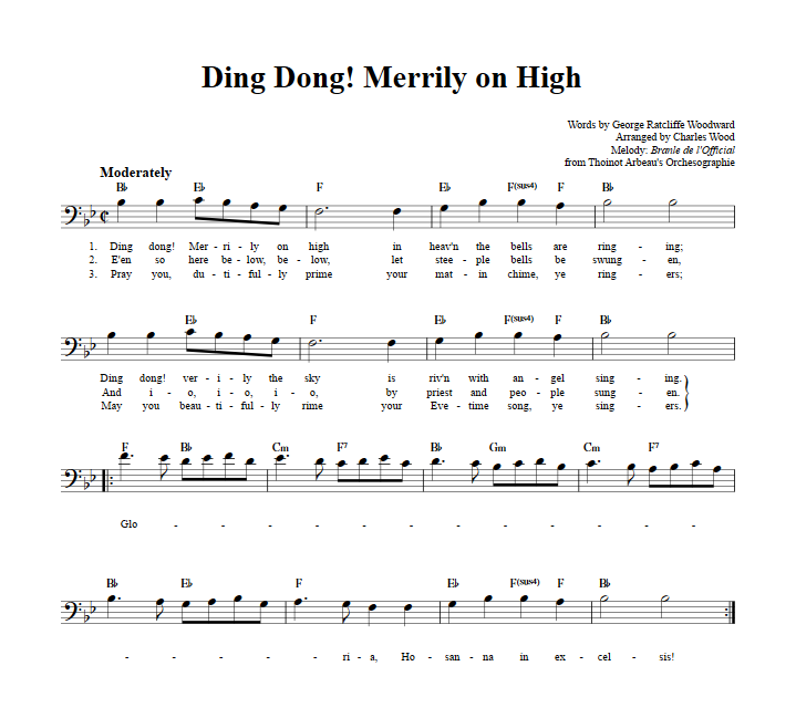 What are the lyrics to 'Ding Dong! Merrily on High'? - Classic FM