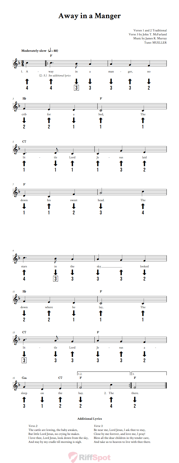 Away in a Manger Chromatic Harmonica Tab
