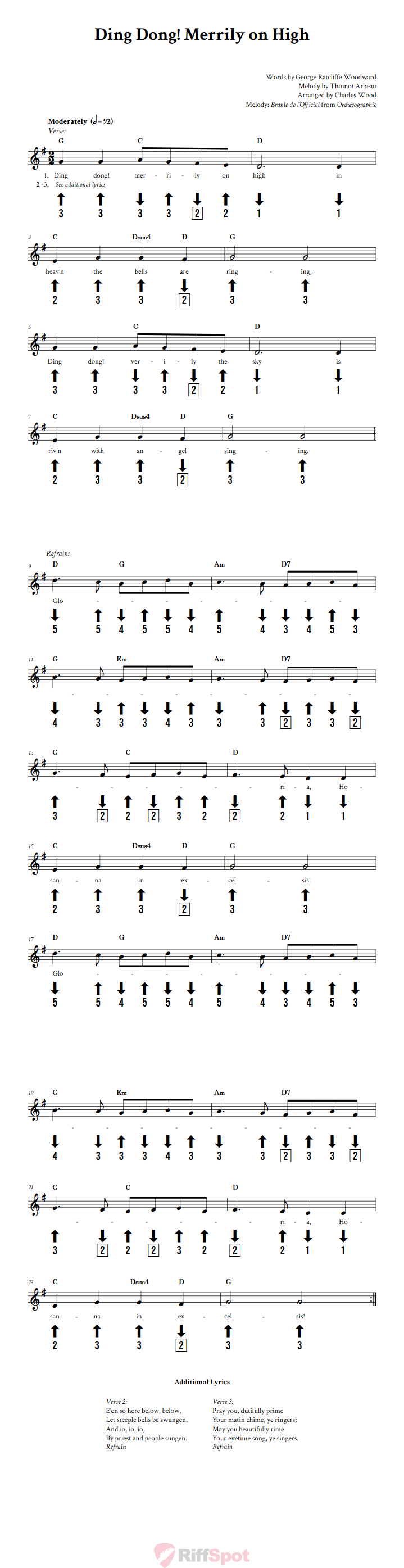 Ding Dong! Merrily on High Chromatic Harmonica Tab