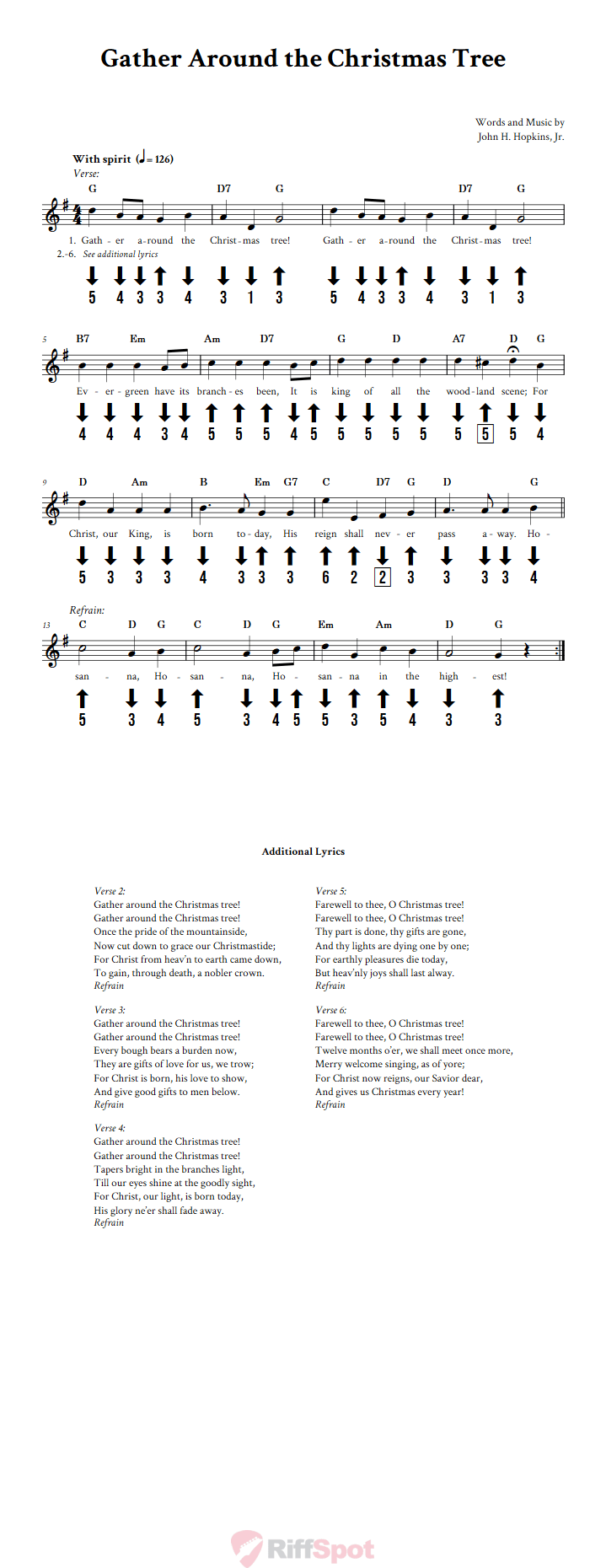 Gather Around the Christmas Tree Chromatic Harmonica Tab