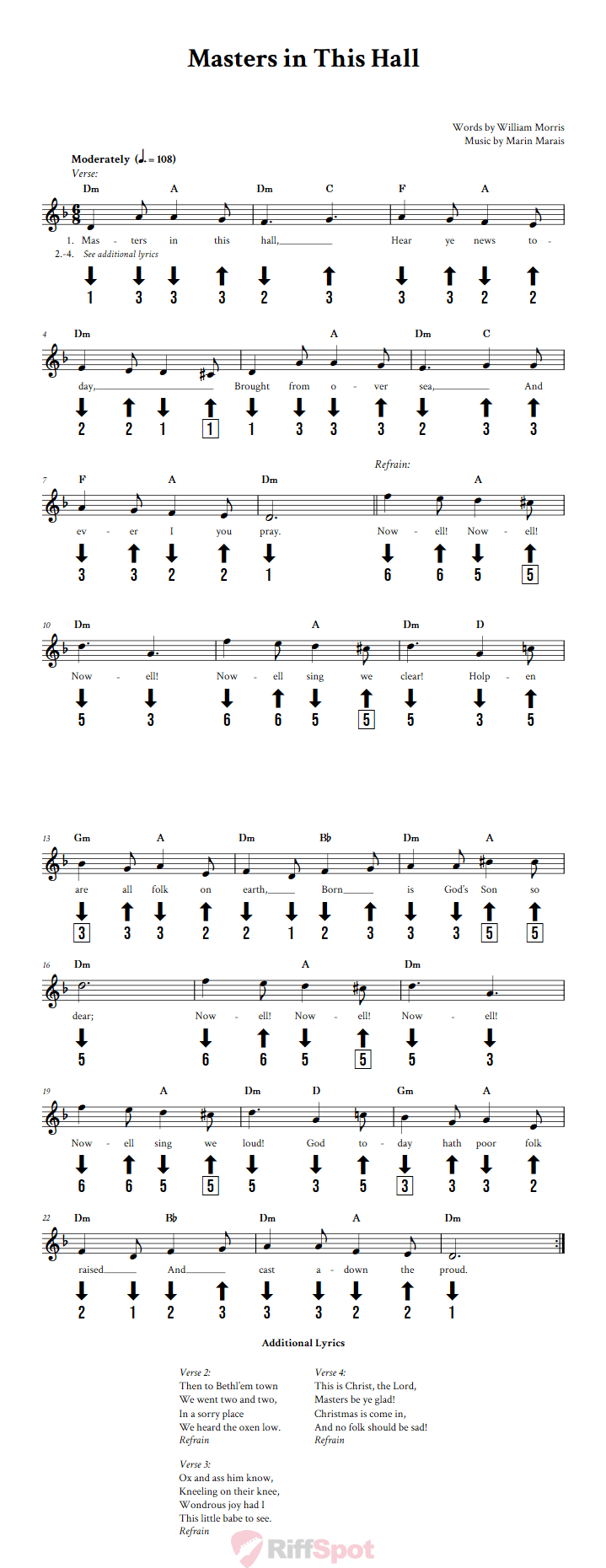 Masters in This Hall Chromatic Harmonica Tab