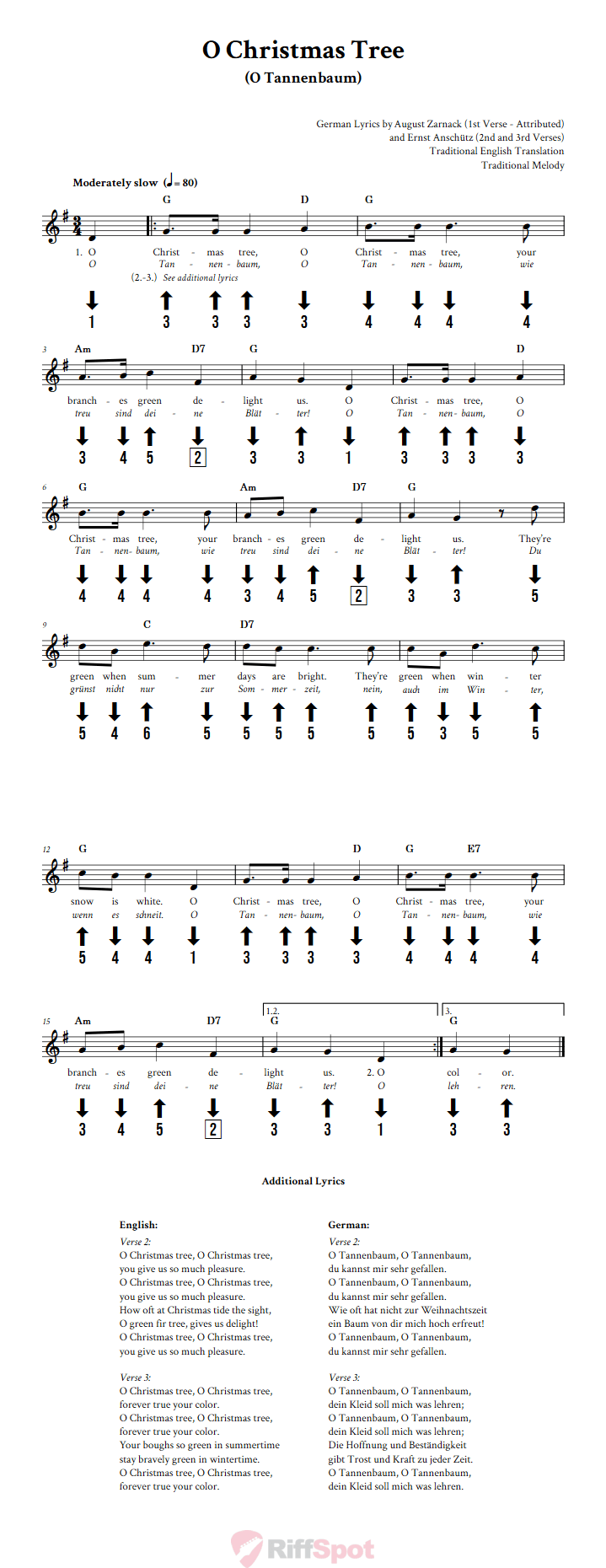 O Christmas Tree Chromatic Harmonica Tab