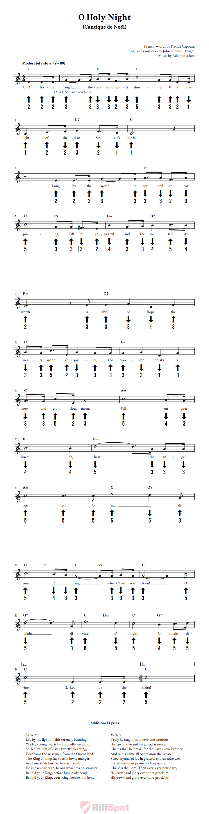 O Holy Night Chromatic Harmonica Tab