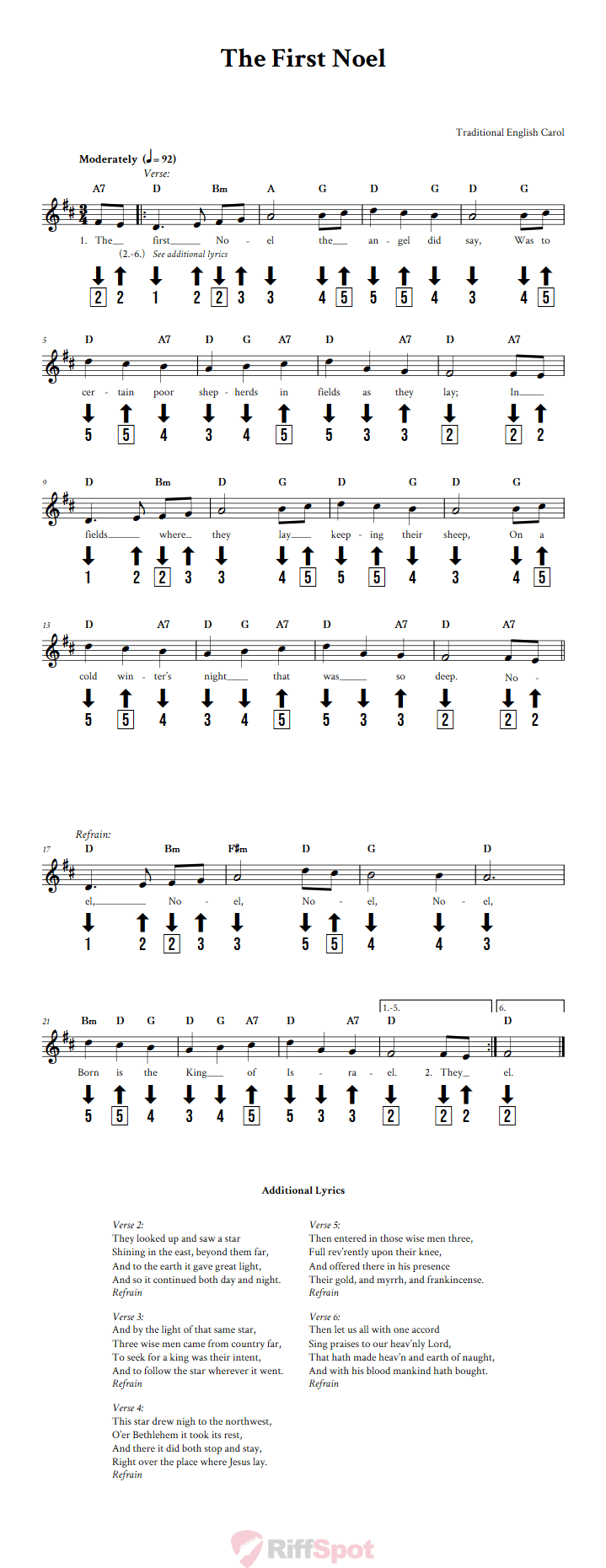 The First Noel Chromatic Harmonica Tab