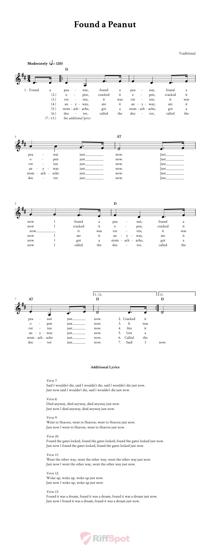 Found a Peanut Sheet Music for Horn and Other E-flat Instruments