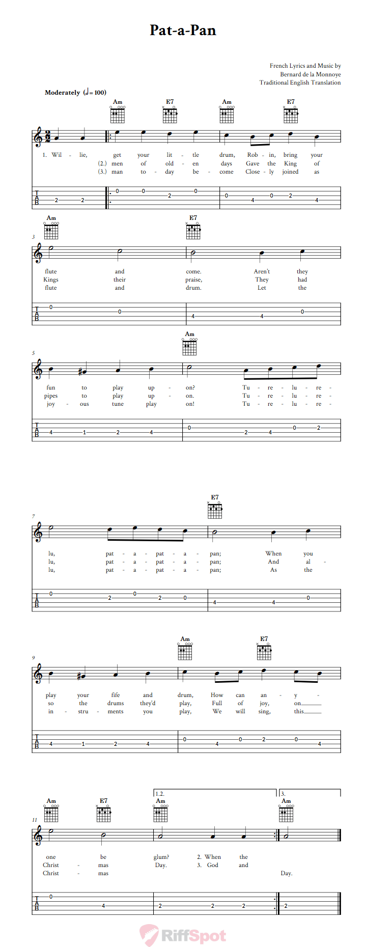 Pat-A-Pan Guitalele Tab