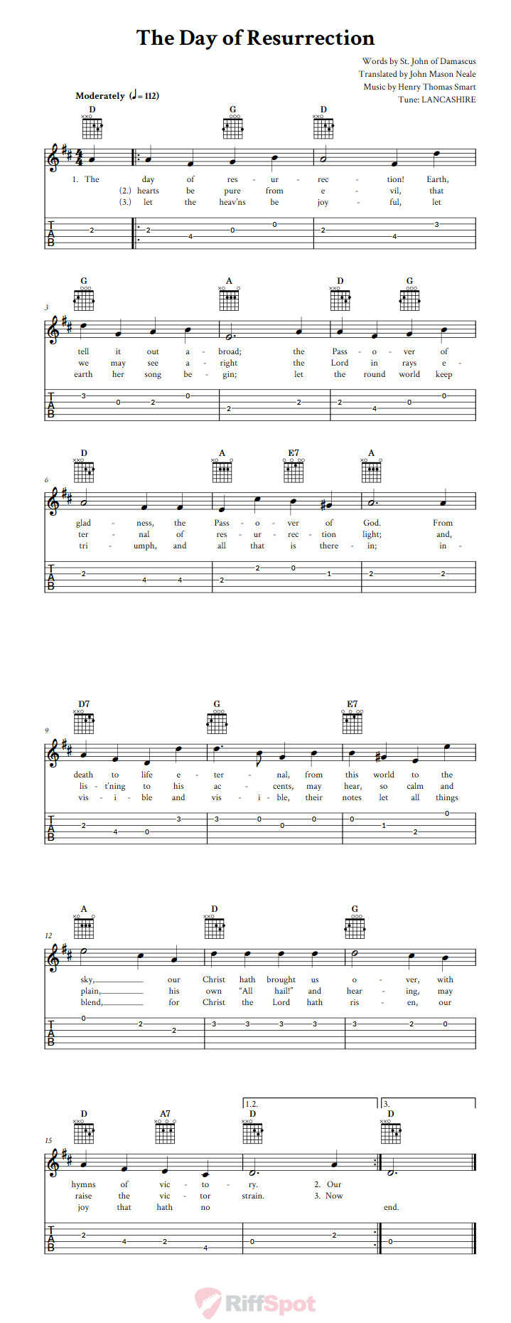The Day of Resurrection Guitar Tab