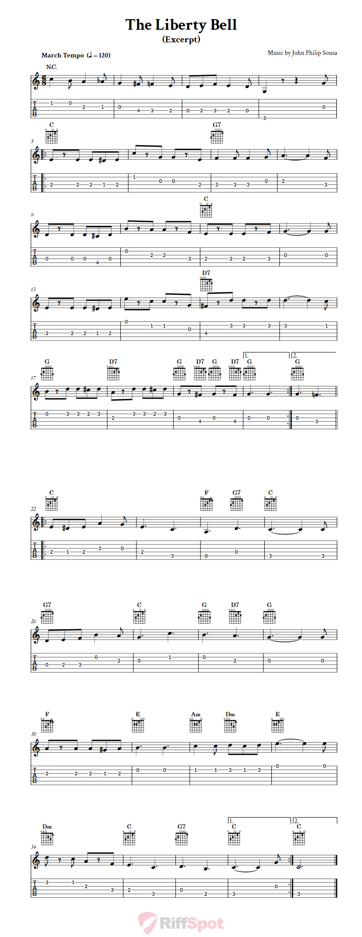 The Liberty Bell Guitar Tab