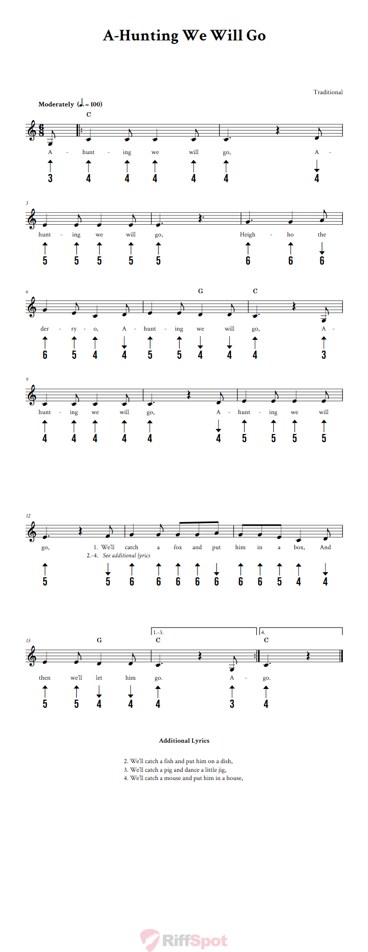 A-Hunting We Will Go Harmonica Tab