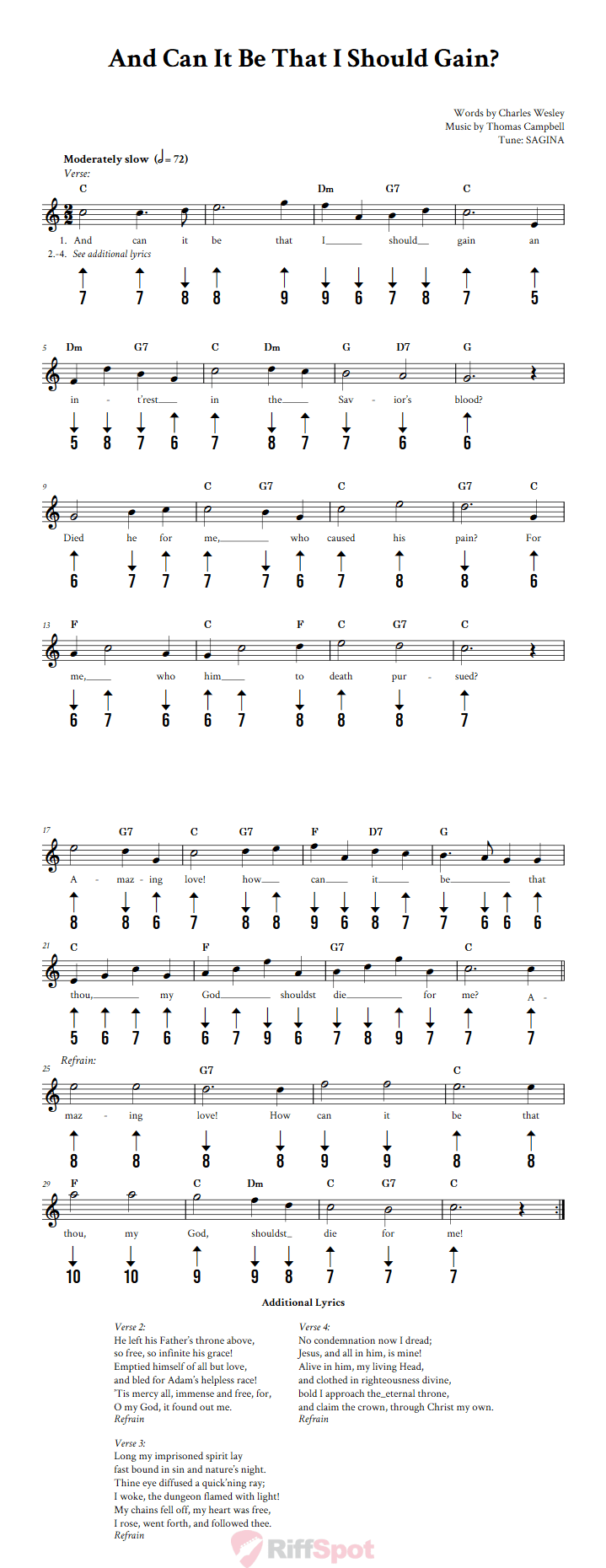 And Can It Be That I Should Gain Harmonica Tab