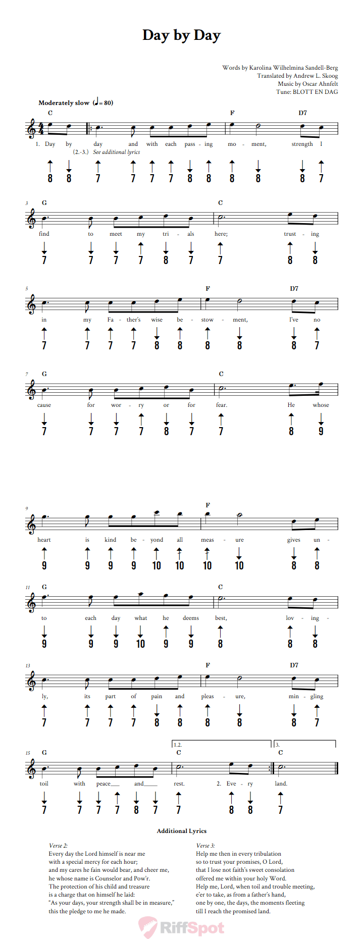 Day By Day Harmonica Tab