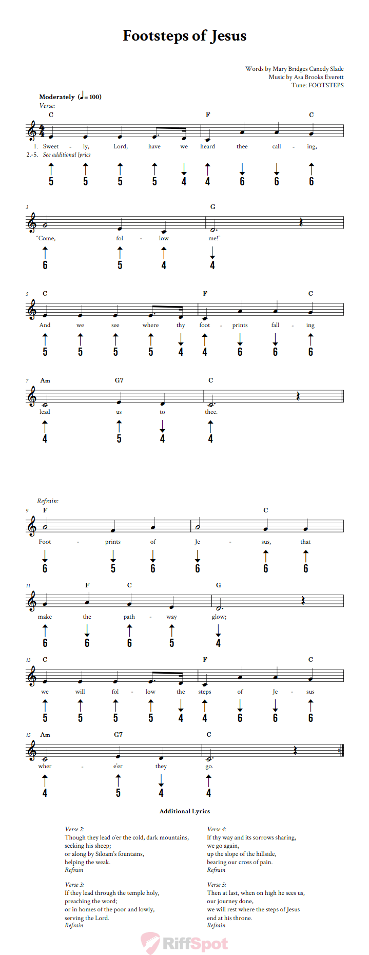 Footsteps of Jesus Harmonica Tab