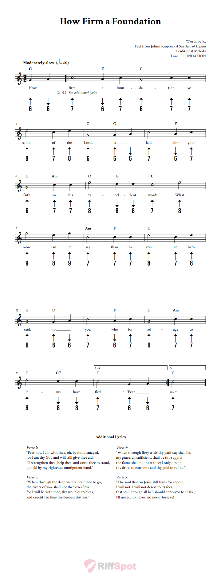 How Firm a Foundation Harmonica Tab