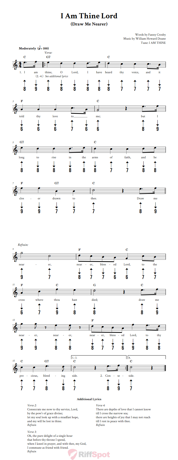 I Am Thine, O Lord Harmonica Tab