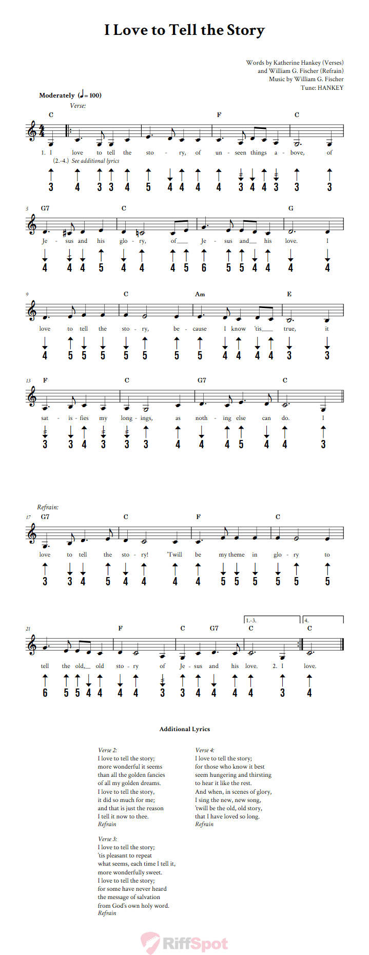 I Love To Tell The Story Harmonica Tab