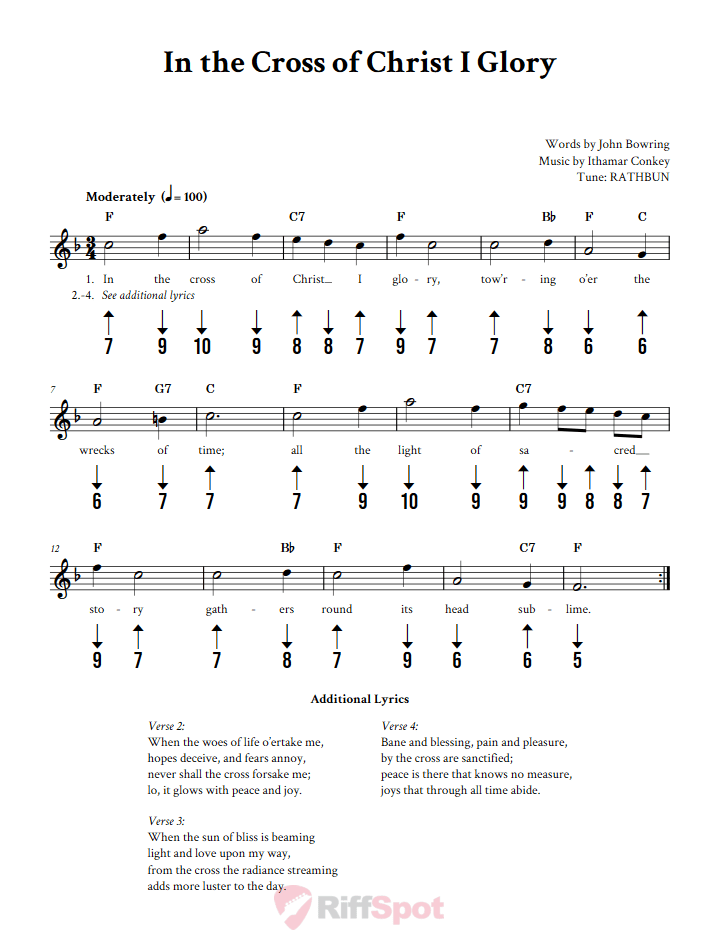 In the Cross of Christ I Glory Harmonica Tab