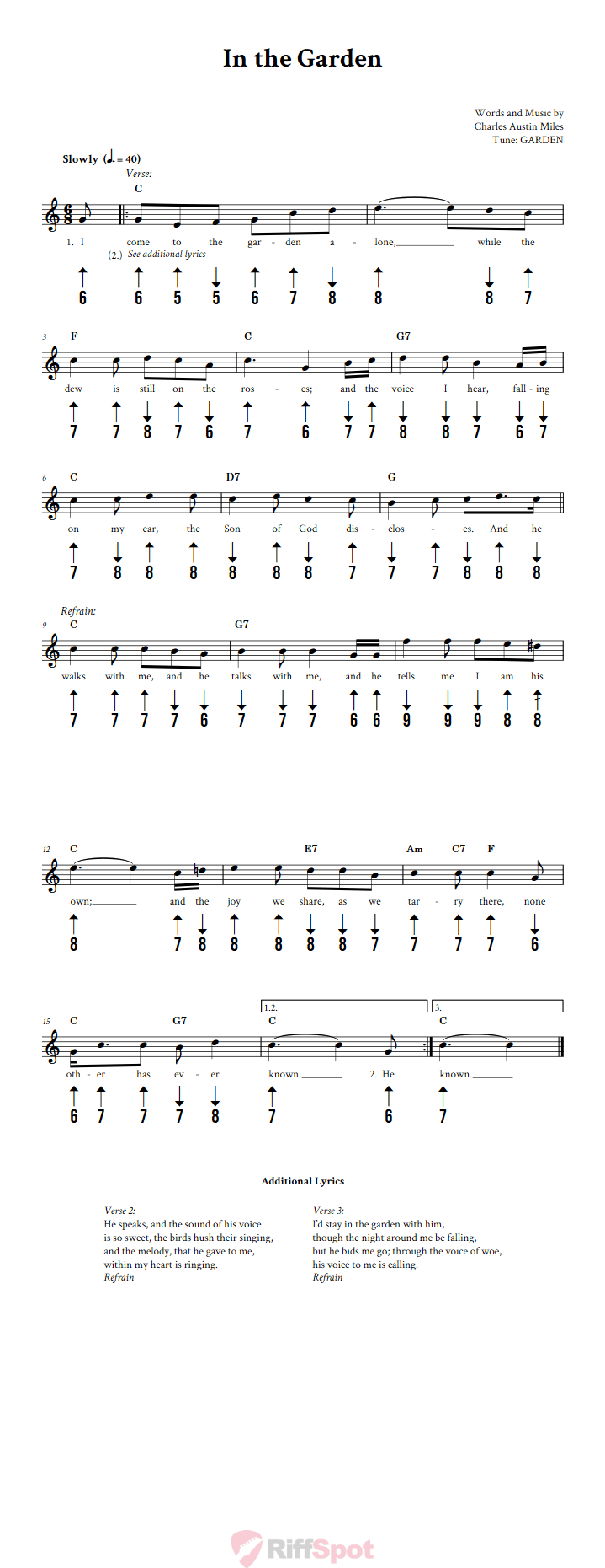 In the Garden Harmonica Tab