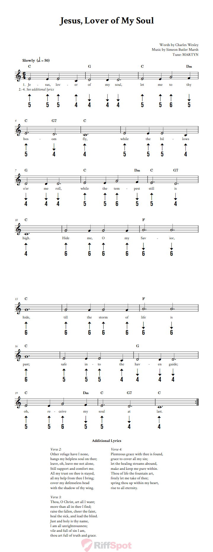 Jesus, Lover of My Soul Harmonica Tab