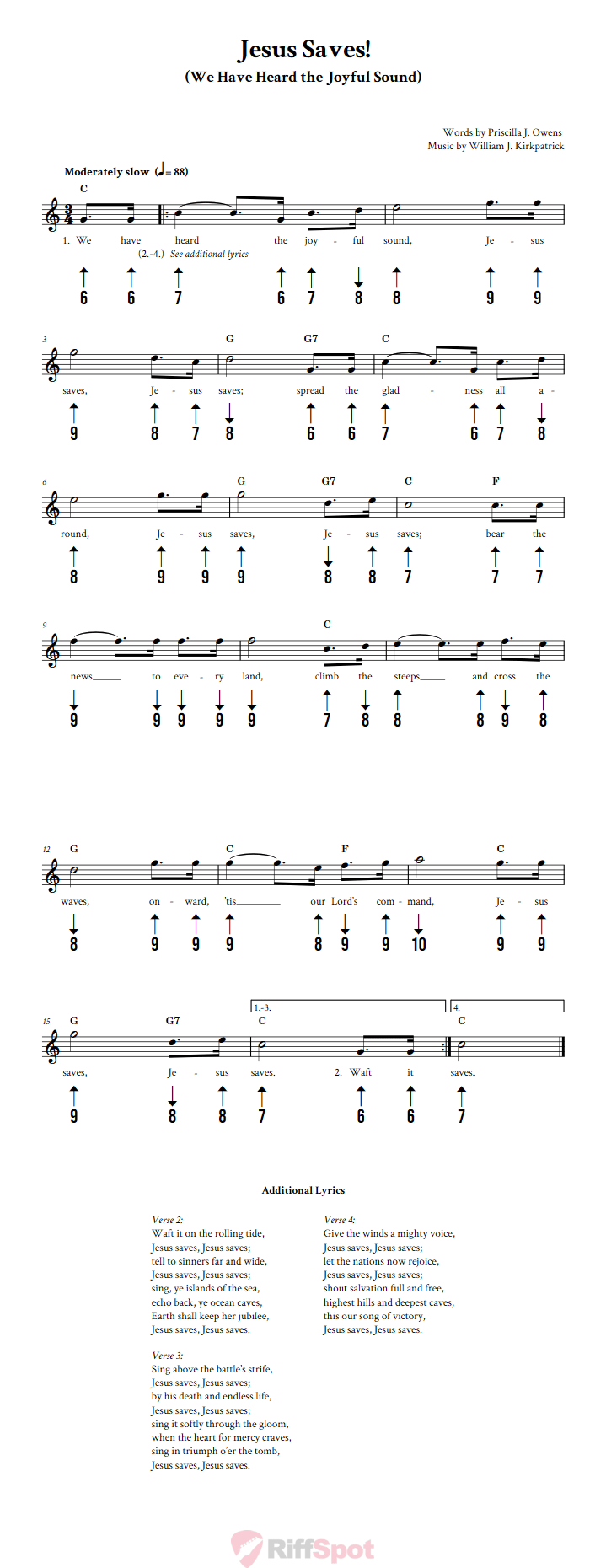 Jesus Saves! Harmonica Tab