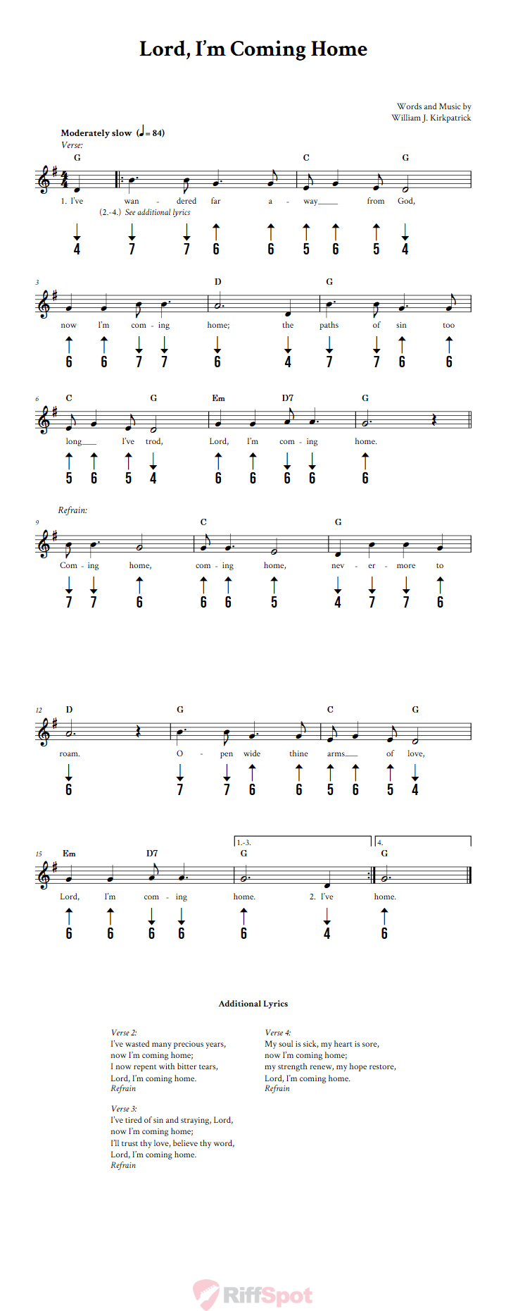 Lord, I'm Coming Home Harmonica Tab