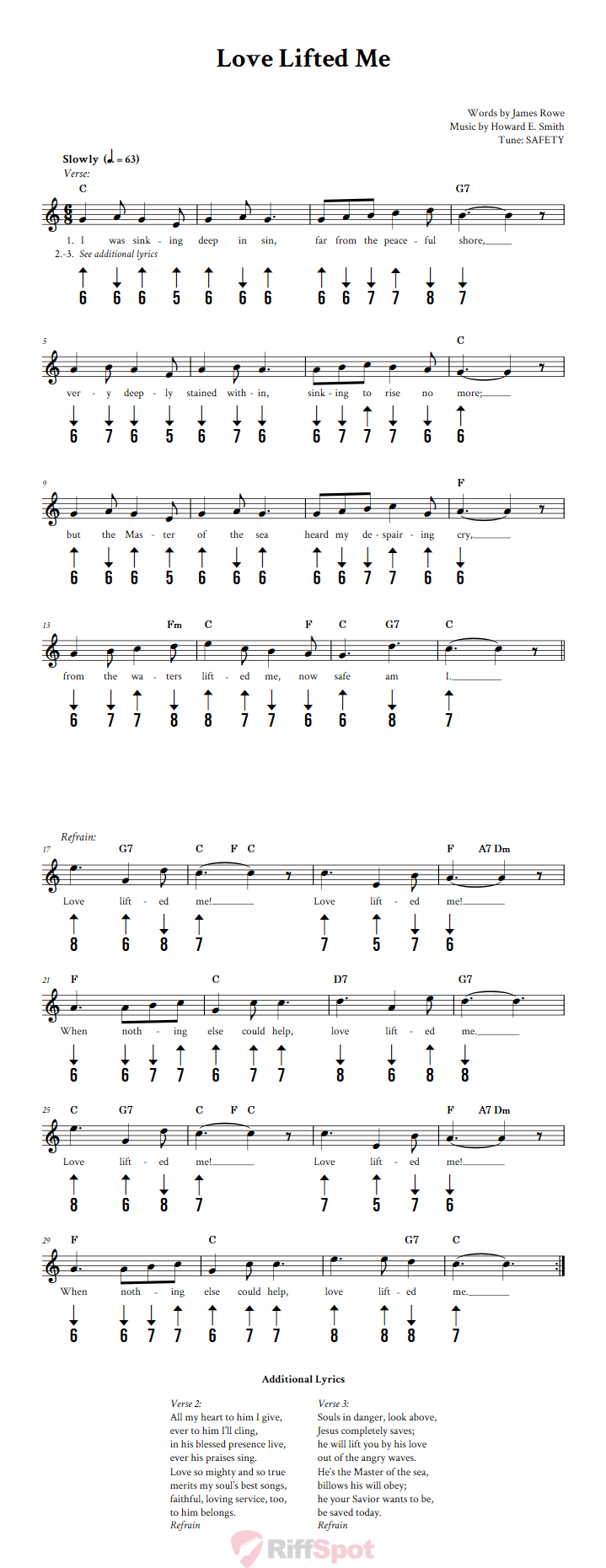 Love Lifted Me Harmonica Tab
