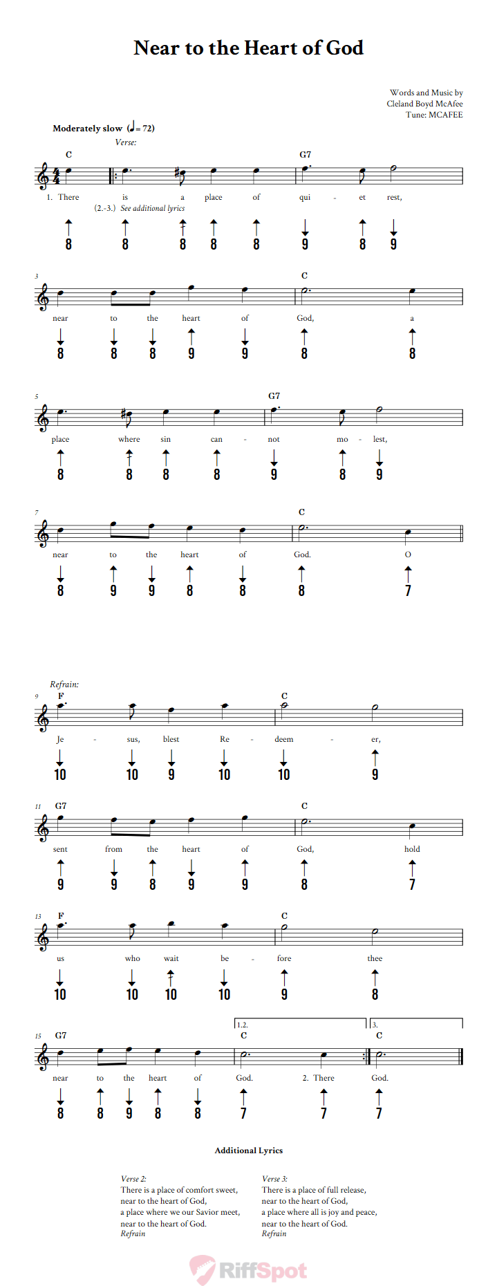 Near to the Heart of God Harmonica Tab