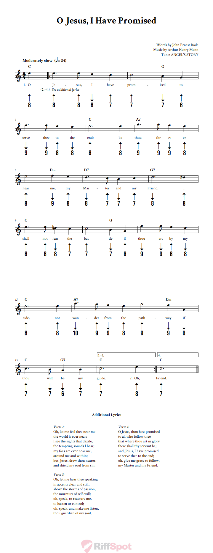 O Jesus, I Have Promised Harmonica Tab