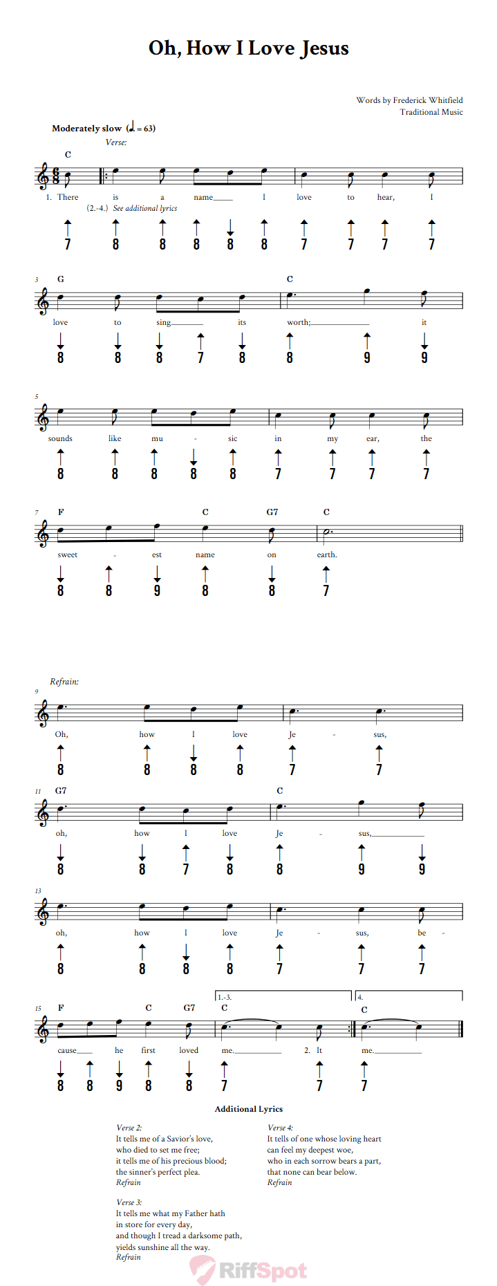 Oh, How I Love Jesus Harmonica Tab