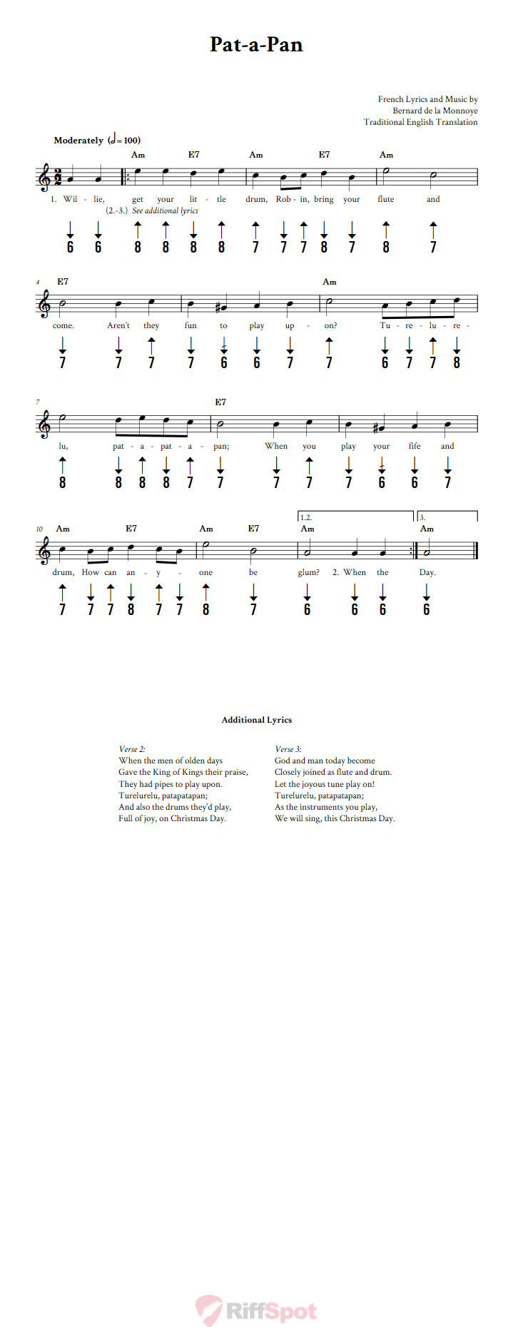 Pat-A-Pan Harmonica Tab