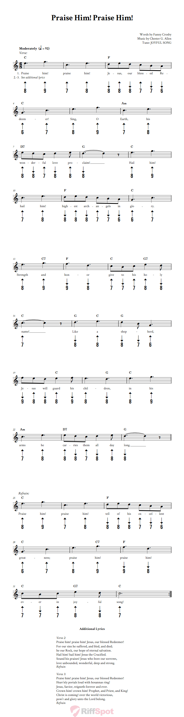 Praise Him! Praise Him! Harmonica Tab