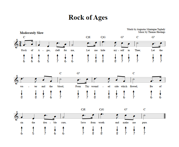 Rock of Ages Harmonica Tab