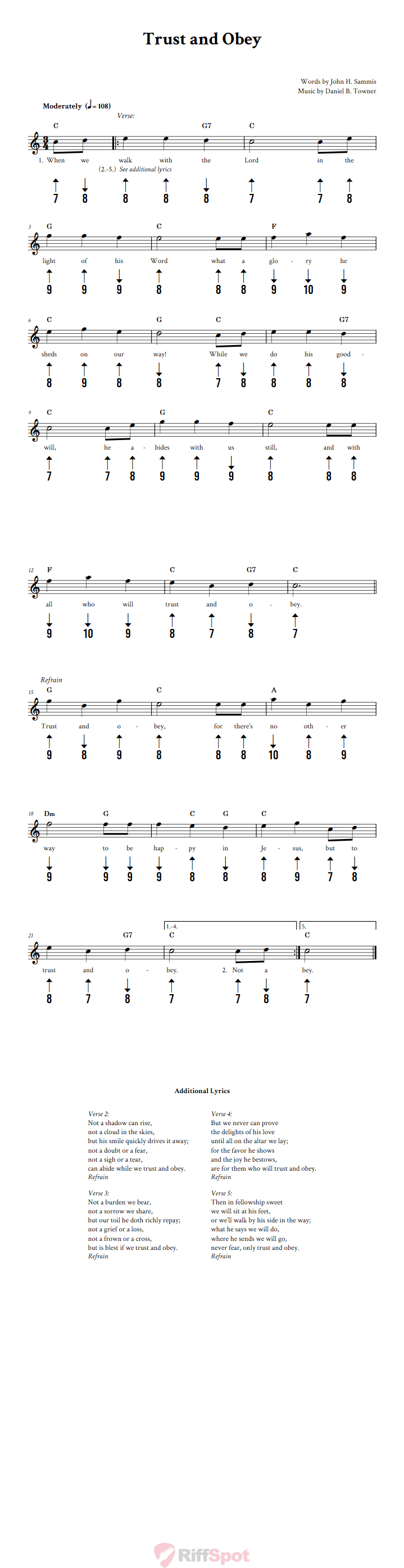 Trust and Obey Harmonica Tab