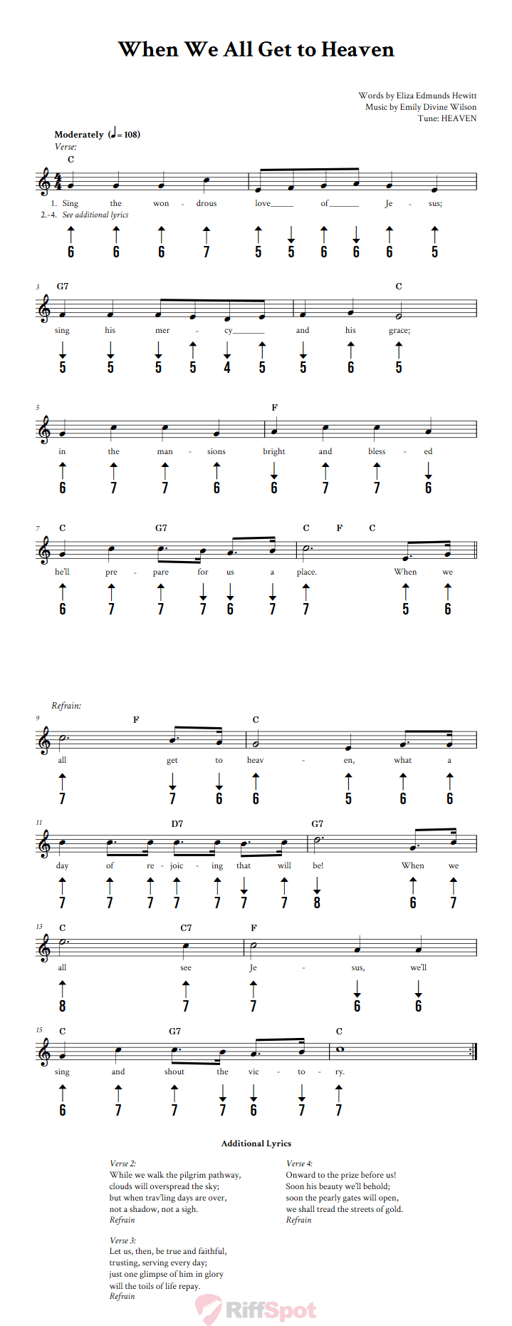 When We All Get to Heaven Harmonica Tab