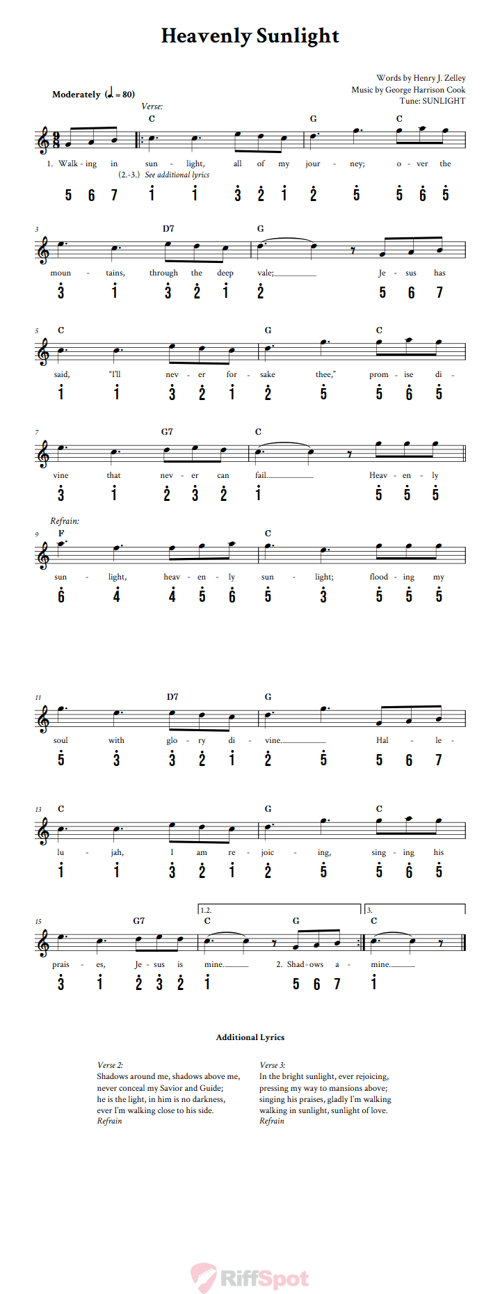 Heavenly Sunlight Kalimba Tab
