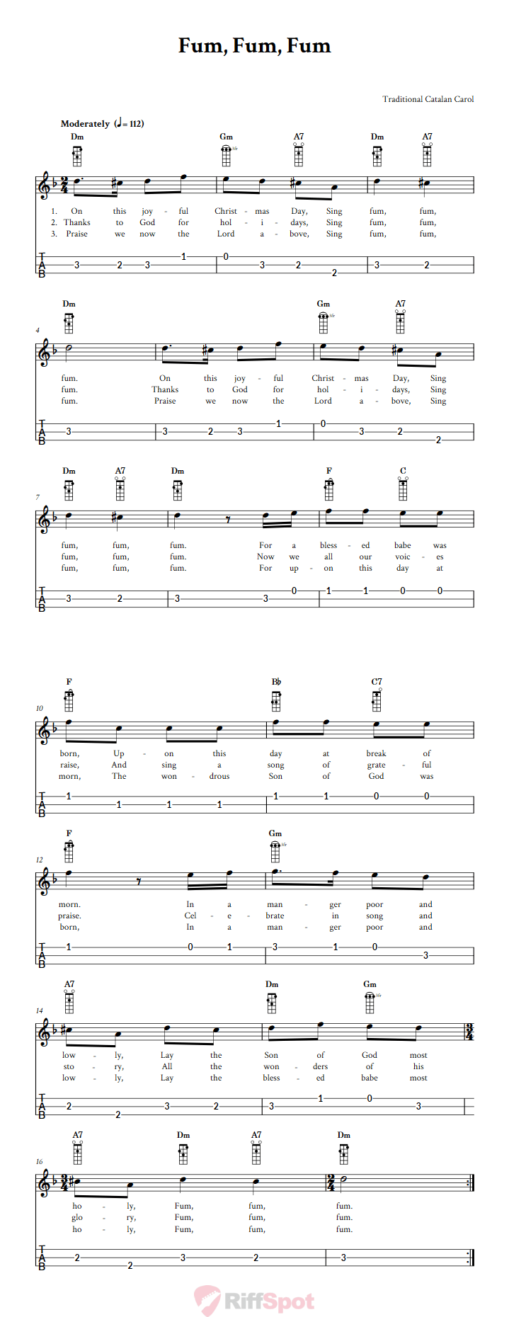 Fum, Fum, Fum Loog Guitar Tab