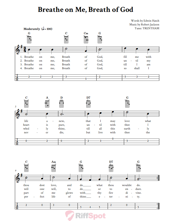 Breathe On Me, Breath Of God Mandolin Tab