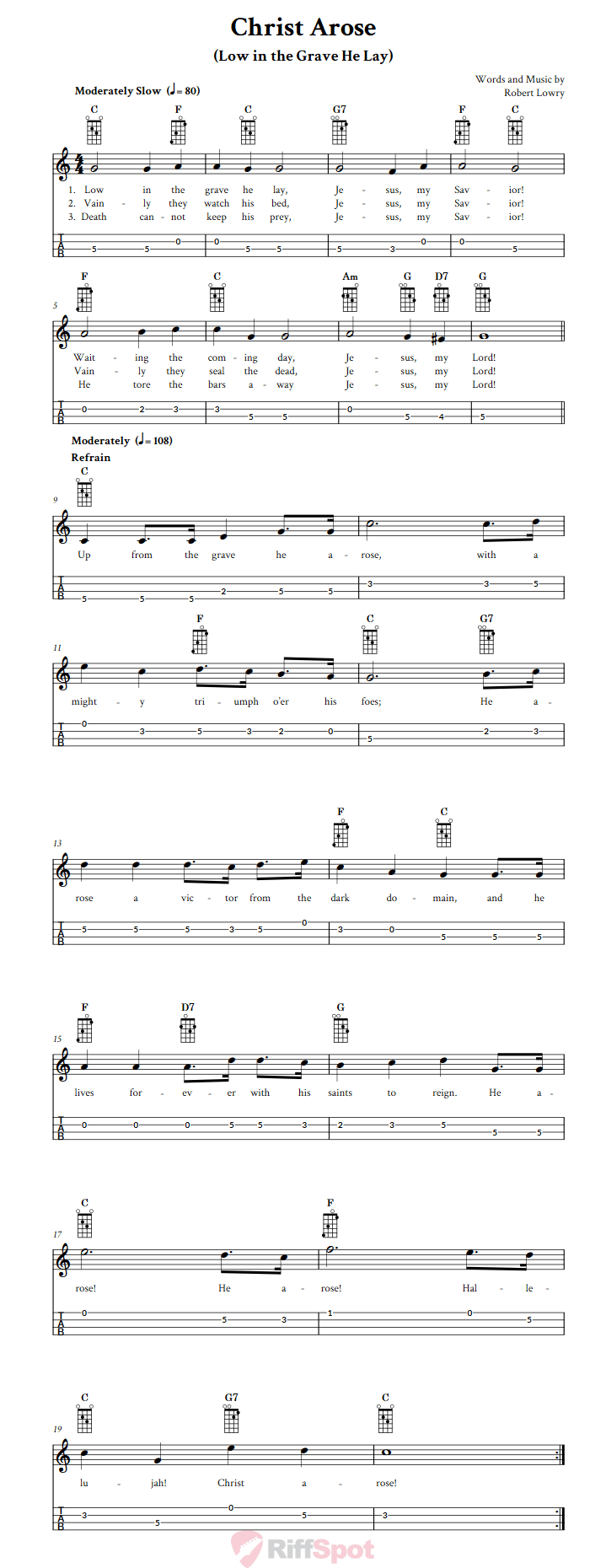 Christ Arose Mandolin Tab