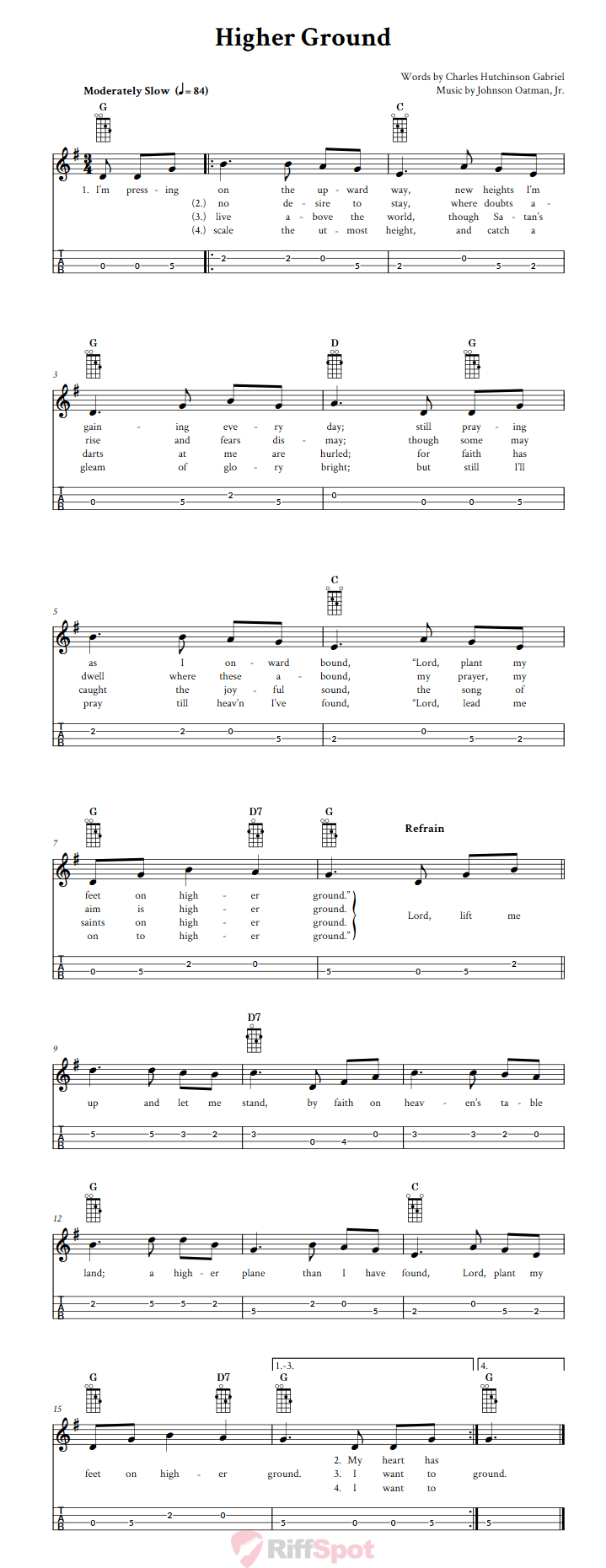 Higher Ground Mandolin Tab