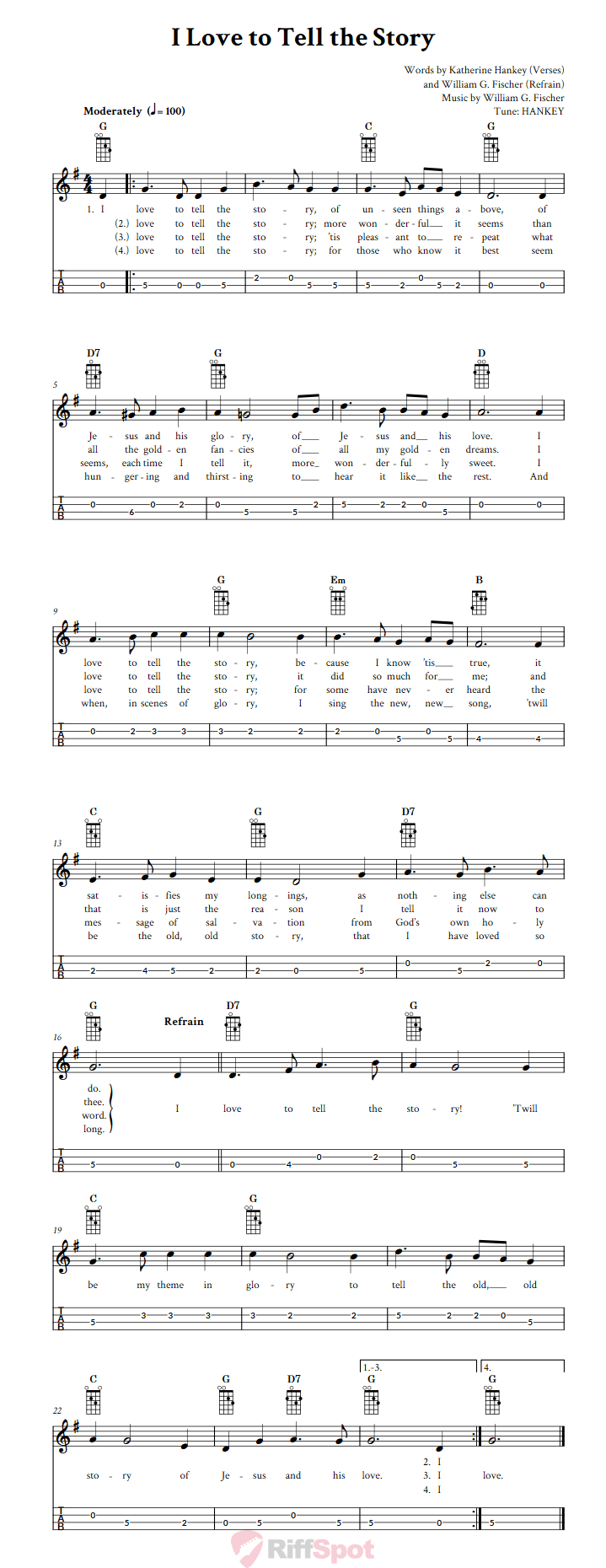 I Love To Tell The Story Mandolin Tab