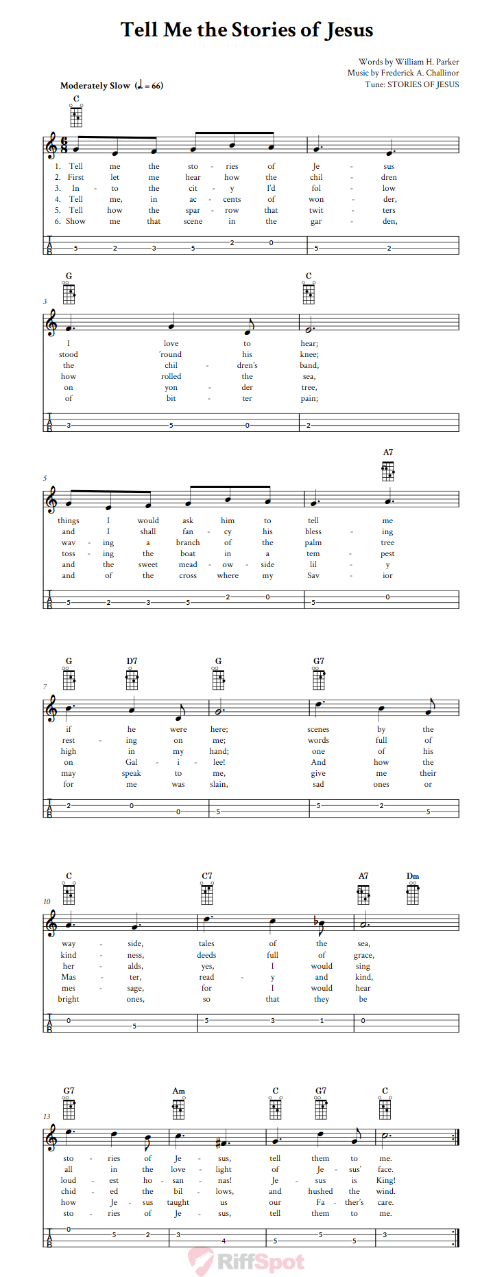 Tell Me the Stories of Jesus Mandolin Tab