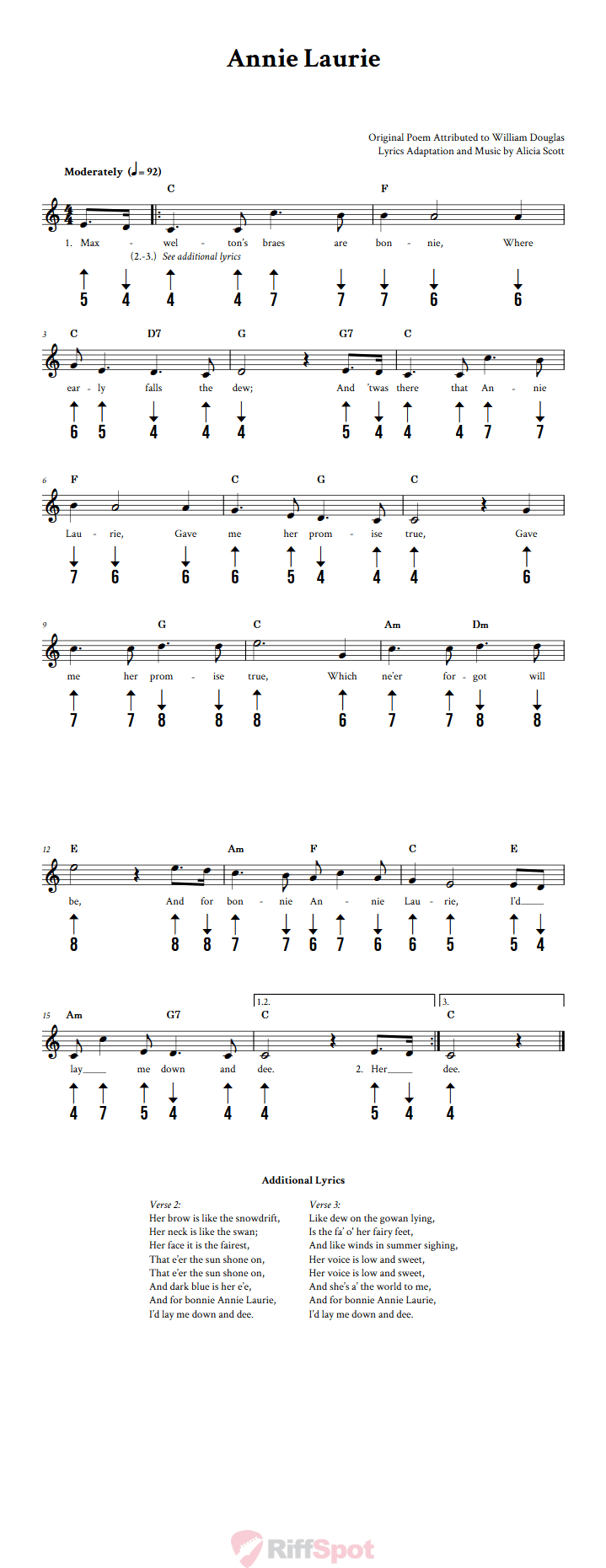 Annie Laurie Chords Sheet Music And Tab For Harmonica With Lyrics Versions of annie laurie include: annie laurie chords sheet music and