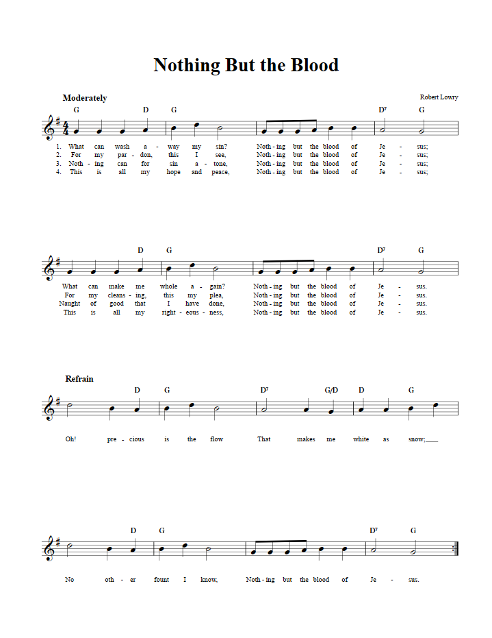 nothing-but-the-blood-chords-lyrics-and-sheet-music-for-c-instruments